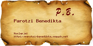 Parotzi Benedikta névjegykártya